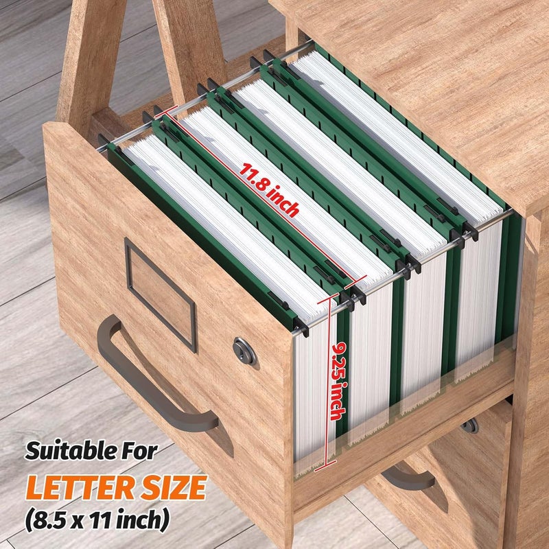 SHUTEX Extra Capacity Plastic Hanging File Folders,12 Pack Reinforced Hang Folder,Heavy Duty 2 Inch Expansion,Plastic Filing Cabinet Folders,Letter Size,Designed for Bulk Files, Medical Charts (Green) - Image 4